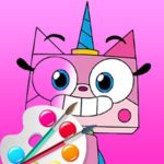 Unicorn Kitty Coloring Book